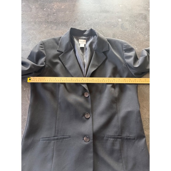 Chicos Size 2 L/12 Womens Black Blazer Jacket Lined Tailored Professional Career - Picture 9 of 11